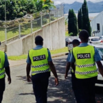 Fiji police on duty