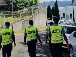 Fiji police on duty