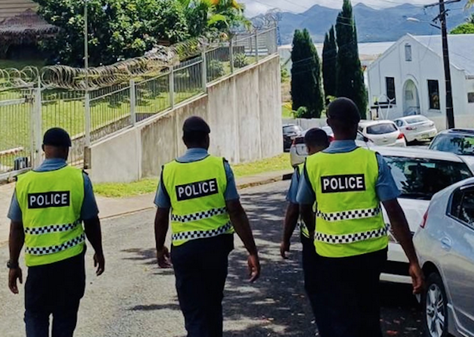 Fiji police FV 680wide Fiji police on duty