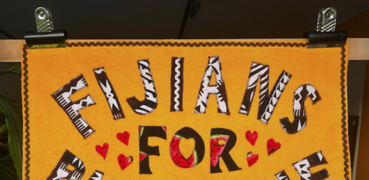 Fijians for Palestine – an antidote to ‘Suva sycophancy’ over Israel A mini banner inspired and dedicated to Fijians for Palestine Solidarity Network and the Fiji Women's Crisis Centre protests