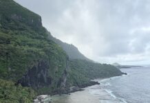 The coastline on Futuna Island in southern Vanuatu