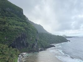 The coastline on Futuna Island in southern Vanuatu