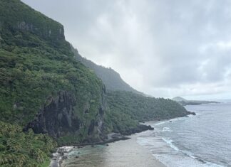 The coastline on Futuna Island in southern Vanuatu