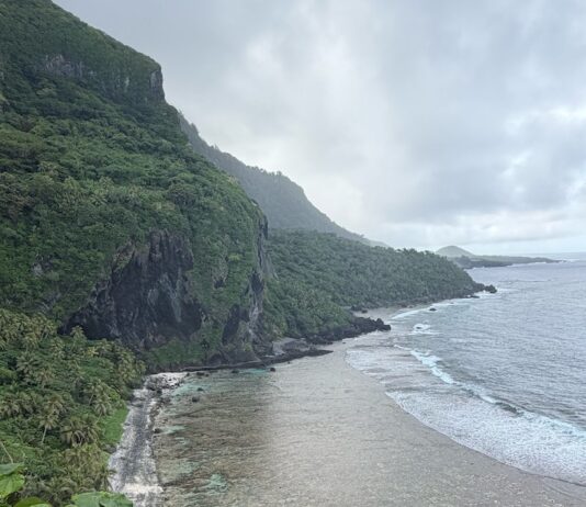 The coastline on Futuna Island in southern Vanuatu