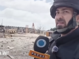Press TV journalist Hadi Hoteit reporting in southern Lebanon