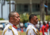 Republic of Fiji Military Forces commander Major-General Ro Jone Kalouniwai (left)