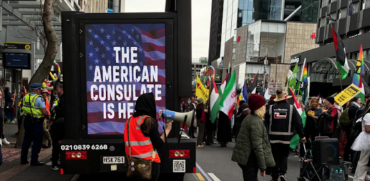 The March for Peace in Auckland, New Zealand, on June 20