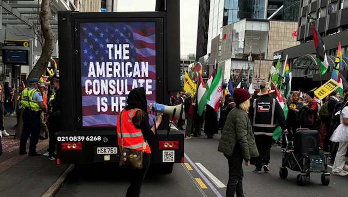 The March for Peace in Auckland, New Zealand, on June 20