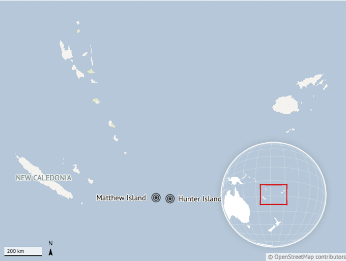 Matthew and Hunter islands