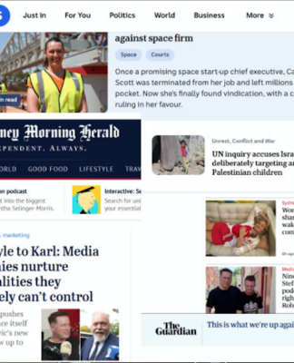 Mainstream media priorities in Australia when the UN report on targeted children was released