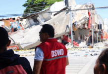 Government field officers assess the condition of communities and collapsed structures in General Santos City