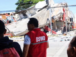 Government field officers assess the condition of communities and collapsed structures in General Santos City