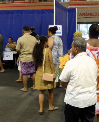 Voting in the last Kanaky New Caledonian provincial elections in 2019 - before the covid pandemic