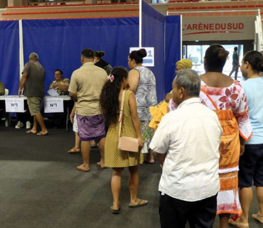 Voting in the last Kanaky New Caledonian provincial elections in 2019 - before the covid pandemic