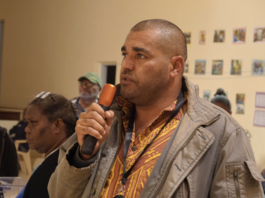 Pascal Sawa, head of the UC-FLNKS list in the Northern province, welcomes the results in the municipality of Houaïlou