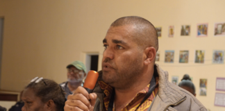 Pascal Sawa, head of the UC-FLNKS list in the Northern province, welcomes the results in the municipality of Houaïlou