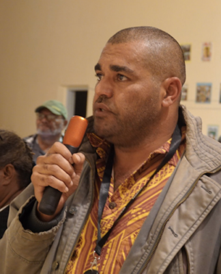 Pascal Sawa, head of the UC-FLNKS list in the Northern province, welcomes the results in the municipality of Houaïlou