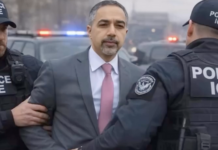 Drop Site News: Stand with analyst Trita Parsi against deportation from US An AI-generated image depicting Trita Parsi being arrested by ICE agents