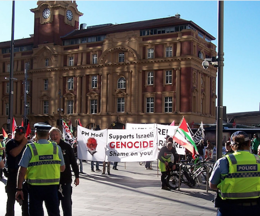New Zealand pro-Palestine protesters stage a rally in Te Komititanga Square