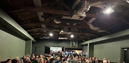 The packed public meeting in opposition to the DP World