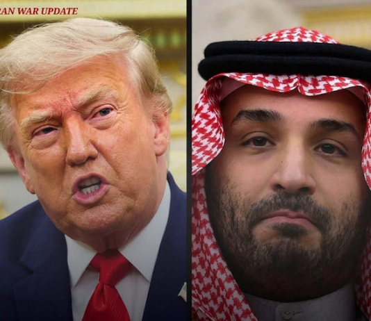 US President Dionald Trump and Mohammed bin Salman (MBS), the de facto ruler of Saudi Arabia