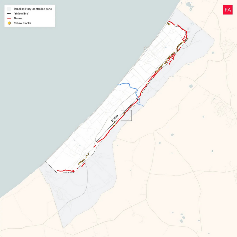 A recent Gaza map