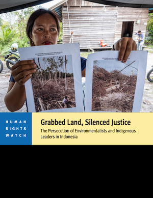 The Grabbed Land, Silenced Justice HRW report cover