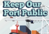 Part of a support poster in the campaign to keep Lyttelton Port in public hands