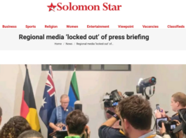 Regional Pacific media "locked out" of an Australian Prime Minister Anthony Albanese media conference in Honiara in 2025