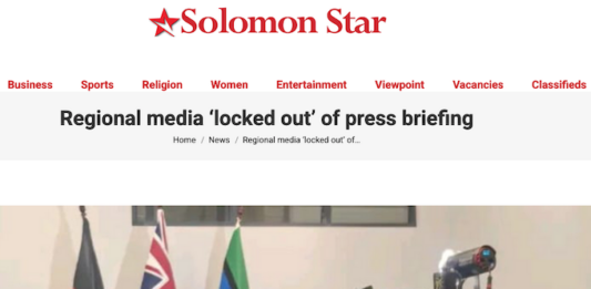 Regional Pacific media "locked out" of an Australian Prime Minister Anthony Albanese media conference in Honiara in 2025