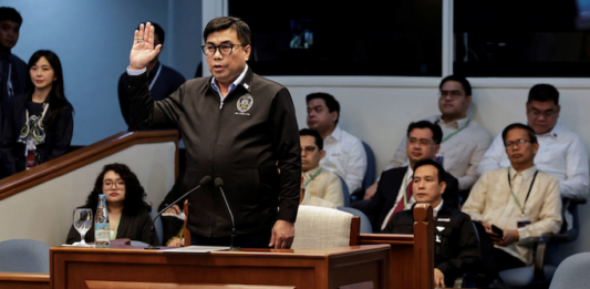 Sara Duterte impeachment trial – Matibag says no hitman yet, but NBI has persons of interest Filipino National Bureau of Investigation Director Melvin Matibag takes an oath before testifying