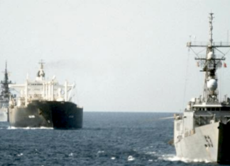 Operation Earnest Will, 1987, when the US Navy escorted Kuwaiti oil tankers for free