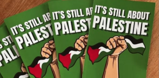 Israel accused of ‘buying Pacific votes’ over plan to open Nauru embassy in Jerusalem PSNA flyers supporting Palestine