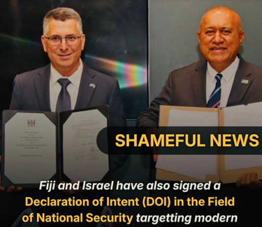 Fiji joins global Israel allies network, security plan slammed as ‘shameful’ A controversial Fiji and Israeli plan to cooperate in security training has triggered criticism