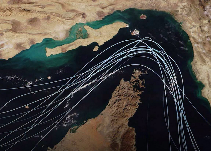 Lim Tean: You cannot bomb a strait open – Hormuz, Chabahar and the coming battle for Bab el-Mandeb Look at this image. The thin white lines are what remains of the world’s most important oil artery - the Strait of Hormuz
