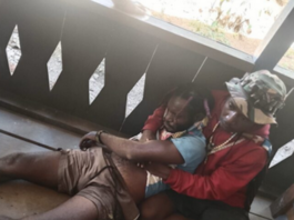A Papuan casualty on Monday