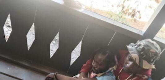 A Papuan casualty on Monday