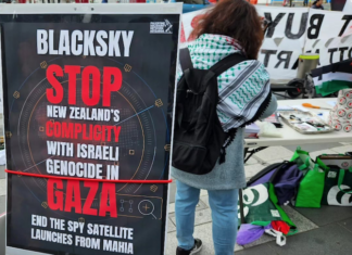 Palestine protesters told they are ‘rainbow people’ of hope after 150 weeks of Gaza protest BlackRock spy satellites protest