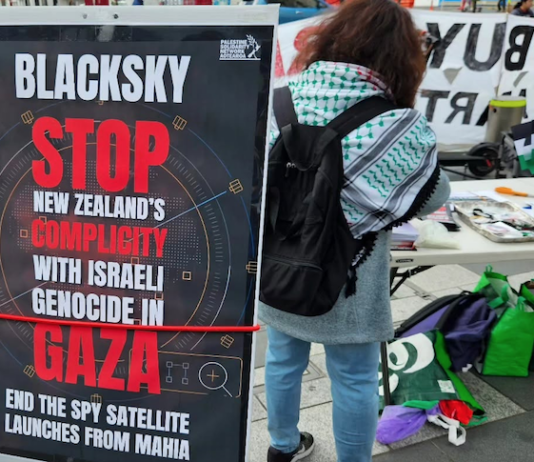 BlackRock spy satellites protest