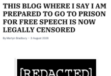 These "Legally censored - Redacted" lines now replace headlines over two Daily Blog editorials published prior to today's Auckland District Court hearing