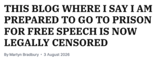 These "Legally censored - Redacted" lines now replace headlines over two Daily Blog editorials published prior to today's Auckland District Court hearing