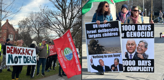 "Democracy not deals"