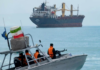 An Iranian naval speedboat patrolling the Strait of Hormuz