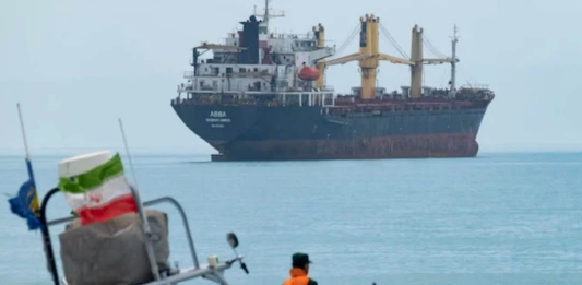 An Iranian naval speedboat patrolling the Strait of Hormuz