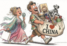 A "I love China" cartoon on today's China Daily website