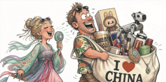 A "I love China" cartoon on today's China Daily website