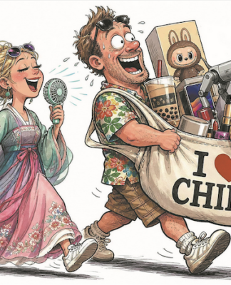 A "I love China" cartoon on today's China Daily website