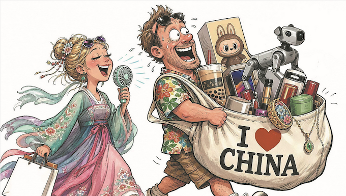 A "I love China" cartoon on today's China Daily website
