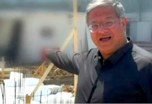 Israeli National Security Minister Itamar Ben-Gvir . . . visiting the construction site of a gallows being built to hang Palestinians