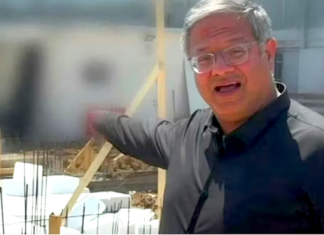 Israeli National Security Minister Itamar Ben-Gvir . . . visiting the construction site of a gallows being built to hang Palestinians